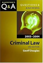 Criminal Law (Blackstone's Law Q & A)