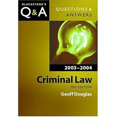Criminal Law (Blackstone's Law Q & A)