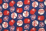 MLB Philadelphia Phillies Baseball Fleece Fabric Print By the Yard