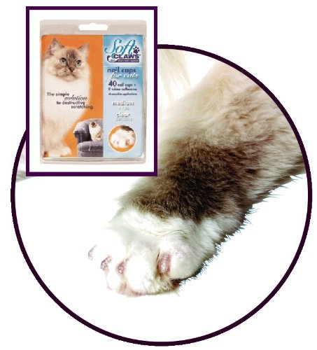 Soft Claws for Cats - CLS (Cleat Lock System), Size Medium, Color Clear