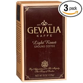 Gevalia Light Roast Ground Coffee, 8-Ounce Packages (Pack of 3)