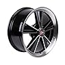 Hurst Dazzler Black Accent/Clear Coat Wheel with Mirror Machined Face (17x8"/5x114.3mm)