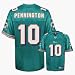 Chad Pennington Miami Dolphins #10 Replica Reebok NFL Football Jersey (Teal)
