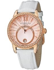 Stuhrling Original Womens 544.1145W4 Vogue Audrey Dawn Swiss Quartz Swarovski Crystal Date Rose Tone Strap Watch