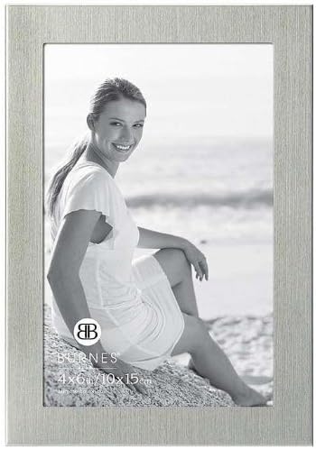 4 Inch x6 Inch Brushed Silver Frame