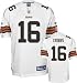 Joshua Cribbs Jersey: Reebok Authentic White #16 Cleveland Browns Jersey - 54