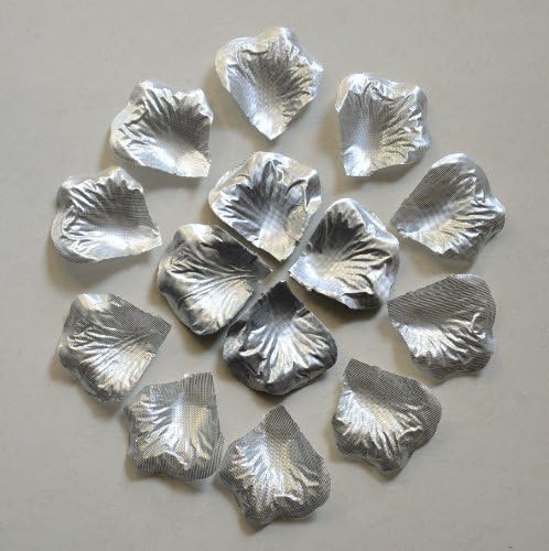 1000pcs Silver Wedding Table Decoration Silk Rose Petals Flowers Confetti 5cm Supplies Wholesale