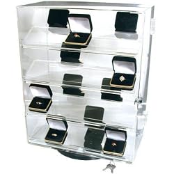 Revolving Locking Counter Top Acrylic Display Case