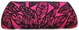 K.C. Malhan Handmade Berry/Black Leaf Beaded Clutch