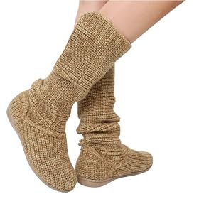 Buy Cindy5 Sweater Mid-Calf Boot TAN (Camel) by MakeMeChic