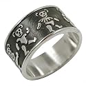 Grateful Dead Dancing Bears Sterling Silver Ring