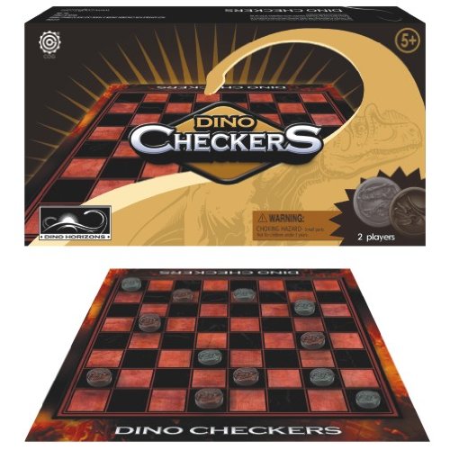 Dinosaur Tyrannosaurus and Triceratops Checkers Game and Board 51FDeaE5aeL Dinosaur Tyrannosaurus and Triceratops Checkers Game and Board