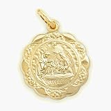 14 Karat Inscribed Religious Baptismal Medal Medallion with 16
