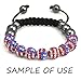 RUBYCA USA Flag Czech Crystal Round Disco Ball Clay Beads fit Shamballa Jewelry (20pcs, 10mm)