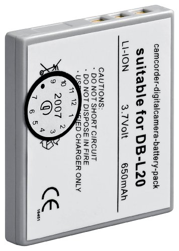 Tecxus Ersatzakku f&uuml;r Sanyo Xacti DMX- C1, DCS-J4, DB-L20 (650mAh) Preisvergleich