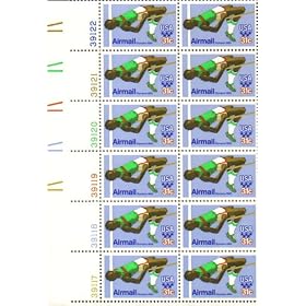 1979 OLYMPICS HIGH JUMPER Airmail #C97 Plate Block of 12 x 31 cents US Postage Stamps