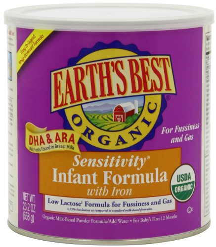 Earth's Best Organic Sensitivity Infant Formula, 23.2-Ounce Canisters (Pack of 4)