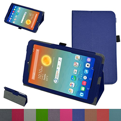 AT&T Trek HD Case,Mama Mouth PU Leather Folio 2-folding Stand Cover with Stylus Holder for 8