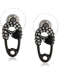 Betsey Johnson "Iconic Jet Setters" Safety Pink Stud Earrings