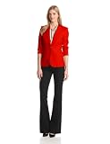 Chaus Women's One Button Blazer, Red Pepper, 16