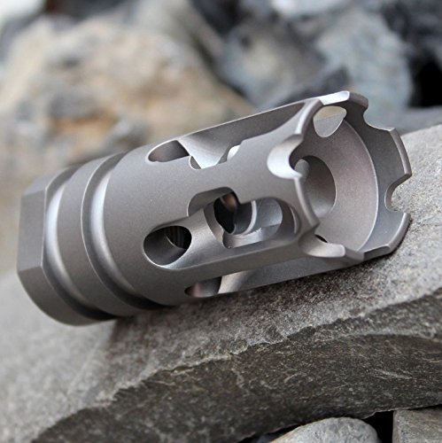2A Armament T3 Titanium Muzzle Brake 1/2x28 5.56 Dual Baffle Design