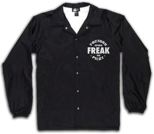 SpeedFreak Men's Factory Pilot Coaches Jacket Black Medium