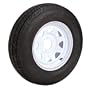 Carlisle Radial Trail Trailer Tires White Spoke Rim 5 Lugs 205/75R x 14