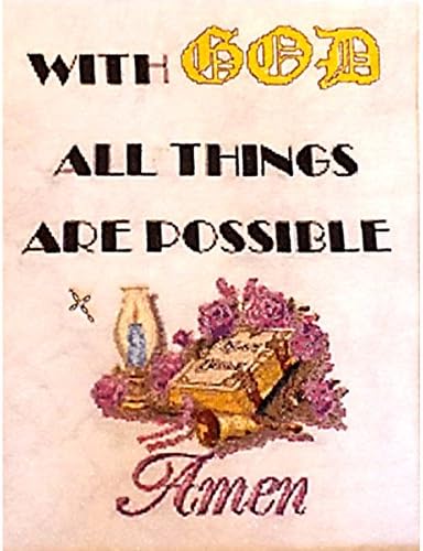 With God Counted Cross Stitch Kit-11"X15.5" 14 Count