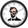 President Abraham Lincoln Americana Wall Clock by WatchBuddy Timepieces (Black Frame)