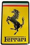 Ferrari Real Aluminum Rare Car Square Logo Badge Emblem for 512 308 458 599 328 GTS GTO GTB M Dino 612 F430 360 550 355 F1 Spyder Mondial TS Modena F1 Scuderia Spider Challenge Testarossa