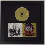 Cd Frame for Cd Disc and Double Booklet Frame Featuring a Black Mat Design and Solid Wood Black Frame