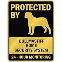 PROTECTED BY " BULLMASTIFF HOME SECURITY SYSTEM " PARKING SIGN DOG
