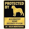 PROTECTED BY " BULLMASTIFF HOME SECURITY SYSTEM " PARKING SIGN DOG