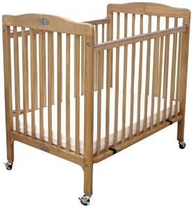 LA Baby Contemporary Style Portable Crib for Institutional Use, Natural