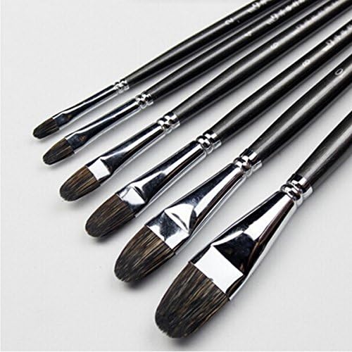 Paint Brush Lot 6pcs/set Oil Brush Paint Brush Badger Hair Wood Handle Drawing Art Brush Watercolor Paint for School Art Supplies