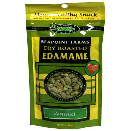 Seapoint Farms Dry Roasted Edamame, Wasabi, 3.5-Ounce Pouches (Pack of 12)