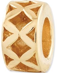Reflection Beads Silver Gold Plated X Spacer Bead