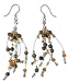 Tiger's eye earrings, 'Golden Raindrops' 3