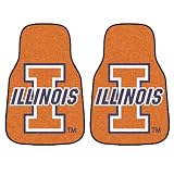 FANMATS 5448 University of Illinois Front Car Mat - 2 Piece