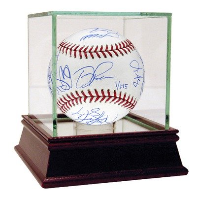 Curt Schilling, Jacoby Ellsbury, Mike Lowell, Jonathan Papelbon & Dustin Pedroia Signed Baseball - 2007 Team World Series