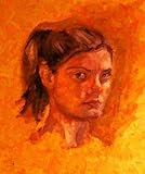 IMAGE OF Custom Order #PP-65P, Oil on Canvas, Custom Painting of The Person You Love, For 1 Person of Customer's Choice, Style: Photo-Realism, with Signature Text