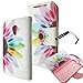 Moto G 2nd Gen EXT 2014 Case - Wydan (TM) Credit Card Wallet Style Case Cover For Motorola Moto G 2nd Gen 2014 - Colorful Flower w/Wydan Stylus Pen