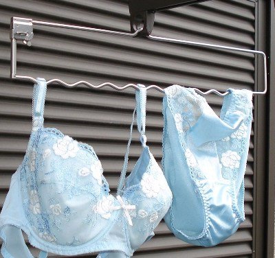 下着泥棒のガードマン 鍵つき洗濯物ハンガー 【ランジェリー・トラレーヌ】 ミニサイズ