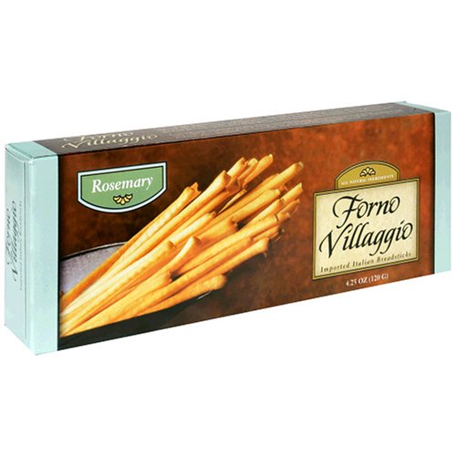 Forno Villaggio Torinese Breadsticks, Rosemary, 4.25-Ounce Boxes (Pack of 12) by Forno Villaggio