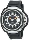 Pulsar Hommes PXH711 engrenage Tech ur&eacute;thane noir Cadran noir avec Human fibre de carbone noire