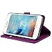 Abacus24-7 iPhone 7 Plus Case, Wallet with RFID Blocking ID/Credit Card Theft Protection Flip Cover, Purple