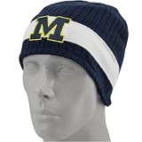 Nike Elite Michigan Wolverines Navy Blue Reversible Knit Beanie