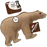 Ethical Pet Dura-Fused 7-Inch Leather Dog Toy, Large, Bear