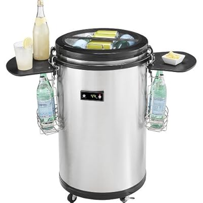 InsigniaTM - 1.7 Cu. Ft. Party Beverage Cooler - Stainless Steel