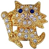 Gold Plated Kitty Cat Animal Pin Brooch
